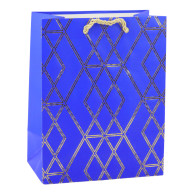 Papperspåse Elegant Presentpåse med Guldiga Mönster 23 x 18 x 10,5 cm
