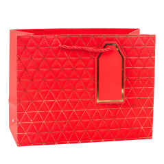 Presentpåse Geometrisk Guldlinjer 23 x 18 x 10 cm