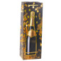 Presentpåse för vinflaska i papper, champagne 35 x 12 x 9 cm