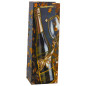 Presentpåse för vinflaska i papper, champagne 35 x 12 x 9 cm