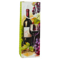Presentpåse för vinflaska i papper 35 x 12 x 9 cm