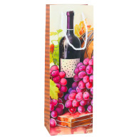 Presentpåse för vinflaska i papper 35 x 12 x 9 cm