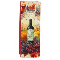 Presentpåse för vinflaska i papper 35 x 12 x 9 cm