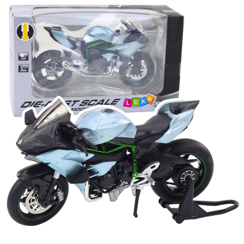 Motorcykel Sport Metall Ljus Ljud Silver 112