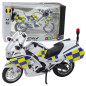Motorcykel Polis Metall Ljus Ljud Vit 112