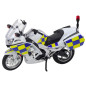 Motorcykel Polis Metall Ljus Ljud Vit 112