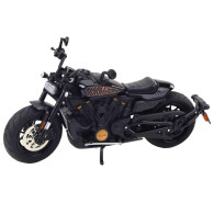 Motorcykel Chopper Metall Ljus Ljud Svart Guld Element 112