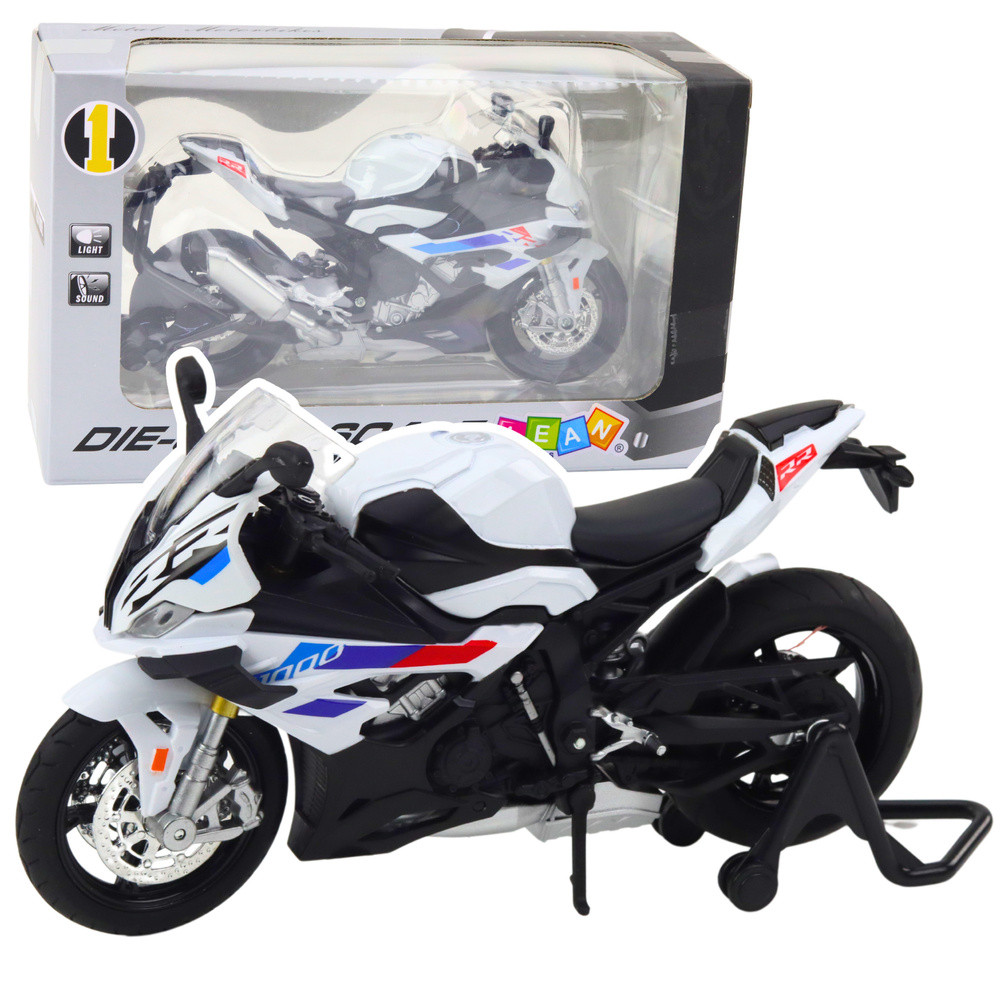 Motorcykel Sport Metall Ljus Ljud Vit S1000 112