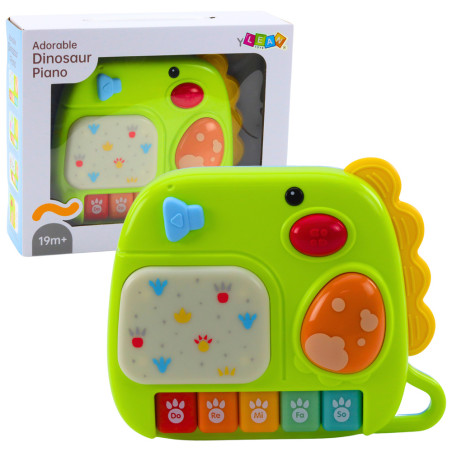 Interaktivt pianino för småbarn Grön Dinosaurie