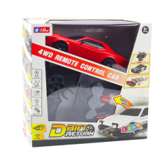 Bil Sport Drift Fjärrstyrd RC 4WD Röd Sport med utbytbara hjul