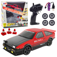 Bil för Drifting med Utbytbara Hjul Fjärrstyrd RC 4WD Röd