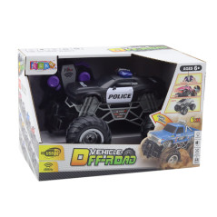 Terrängfordon för polisen, fjärrstyrd RC 1:16 ljusrök