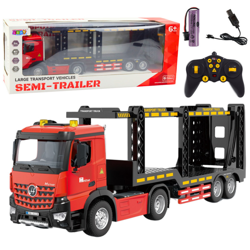 Stor Tågkärra Lora Fjärrstyrd RC 2.4G 6CH Röd