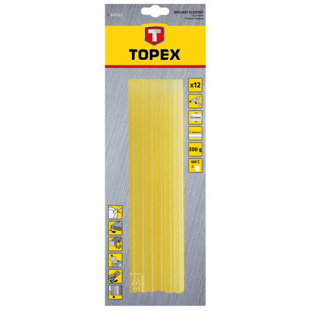 Limstiftspatroner 11 mm, gula, 12 st.