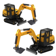 Bandgående metallgrävmaskin samlarmodell Huina Gul180