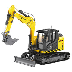 Bandgrävare med bulldozer Metall Huina Gul 150