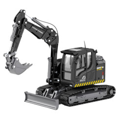 Bandgrävare med bulldozer Metall Huina Svart 150