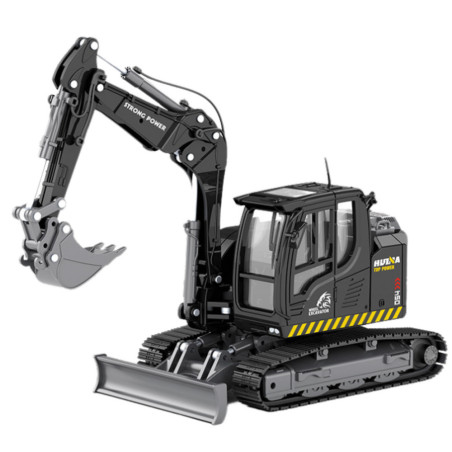 Bandgrävare med bulldozer Metall Huina Svart 150