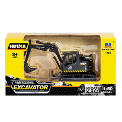 Bandgrävare med bulldozer Metall Huina Svart 150