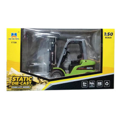 Gaffeltruck i metall med rörliga gafflar, Huina, grön, 150