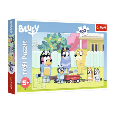 Pussel - 100 - Glada världen Bluey - BBC BlueyFSC Mix 70 16471 | HandlaSmidigt.se