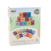 Mjuka sensoriska pedagogiska strukturerade färgglada klossar 12 st.