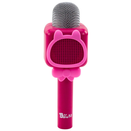 Trådlös Bluetooth-mikrofon för karaokeinspelning med röstförändring, rosa.