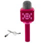 Trådlös Bluetooth-mikrofon för karaokeinspelning med röstförändring, rosa.