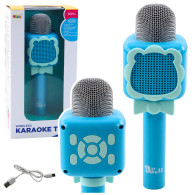 Trådlös Bluetooth karaoke-mikrofon med röstinspelning och röstförändring, blå.
