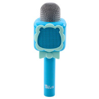 Trådlös Bluetooth karaoke-mikrofon med röstinspelning och röstförändring, blå.