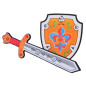 Riddarsats Sköld Svärd Skumma Emblem Lilja 2 delar