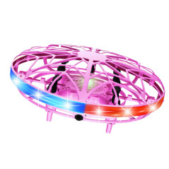 Drönare UFO Styrd med Hand RC LED-ljus Rosa