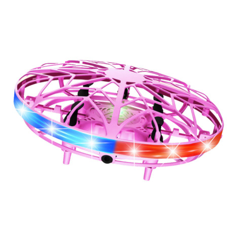Drönare UFO Styrd med Hand RC LED-ljus Rosa