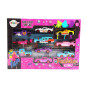 Set av rosa bilbilar för flickor 10 stycken