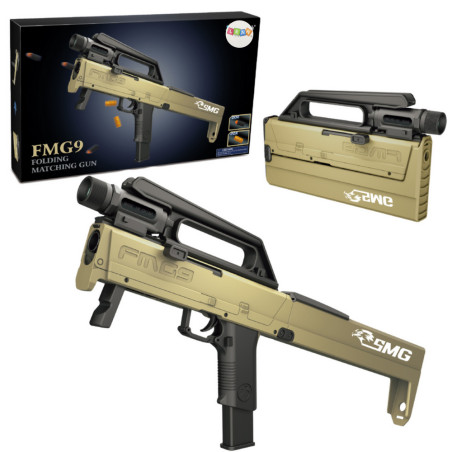 Hopfällbart FMG9-pilgevär Skumgummi-pilar Hölster Ficklampa Vapen