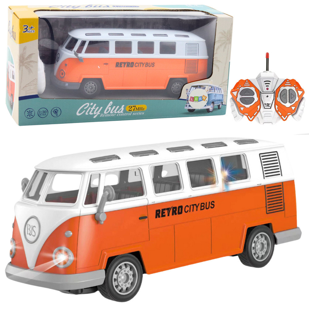 Buss Retro City Bus Fjärrstyrd RC Ljus 130