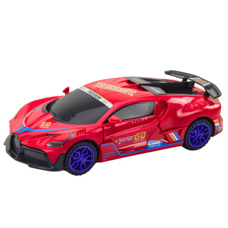 Bil Sport Hindrande Sensor Ball LED 360 Rotation Ljus Ljud Röd