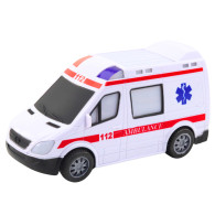 Ambulansbilen på batterier Ljus Ljud Vit