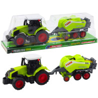 Set Traktor Traktor Jordpress för hösilage Grön