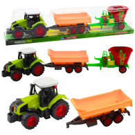 Set Traktor Jordbruksvagn Tippvagn Fodertransportvagn