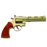 Revolver med kapsylpistol rekvisita skottljud guld