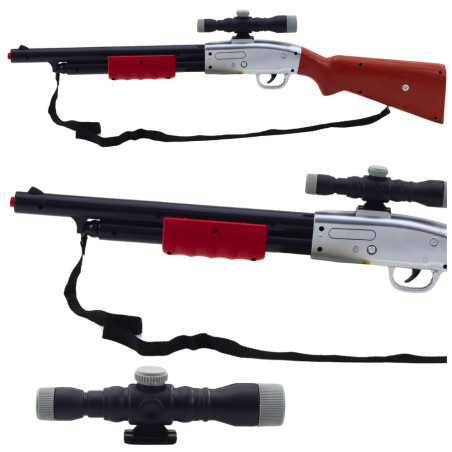 Gevär Hagelgevär Rekvisita Axelrem Kikarsikte Brun Ljud 65cm