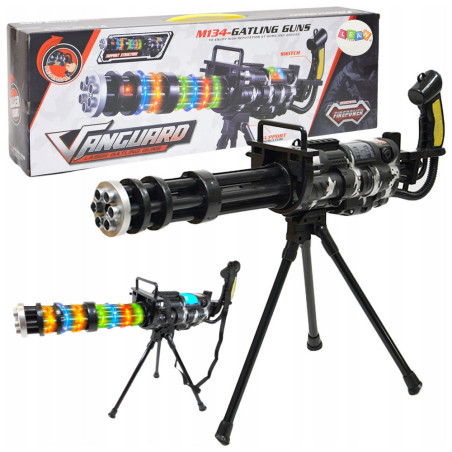 Krypskyttegevär Stativ Ljus Ljud Vibrationer Svart