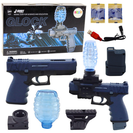 Automatisk vatten- och gelbollspistol Glock Blå