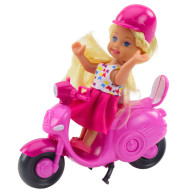 Set Mini Docka Docka Scooter Hjälm Rosa