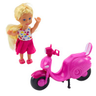Set Mini Docka Docka Scooter Hjälm Rosa