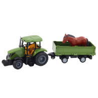 Set Traktor med släpvagn och fjärrstyrd häst RC