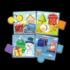 Pussel Lärande Färg- och Formspel från ABC Baby-serien Trefl 01939