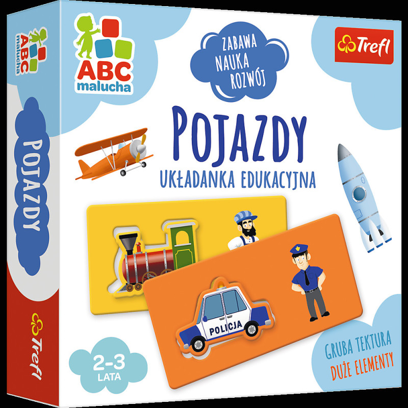 Utbildningsspel fordon från ABC Little One-serien Trefl 01942