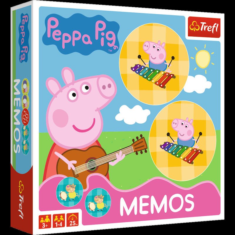 Spelet Memos Gris Peppa Trä 01893